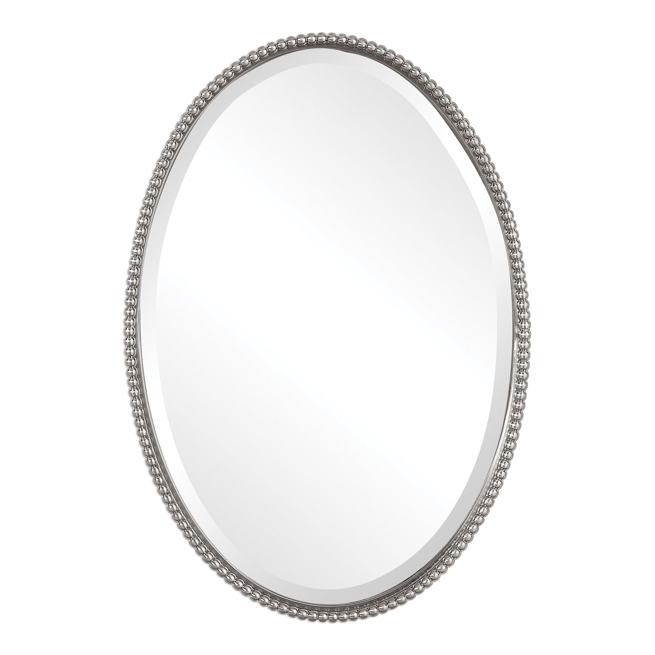 Uttermost Sherise Brushed Nickel Oval Mirror Brushed Nickel 22X32X1.75
