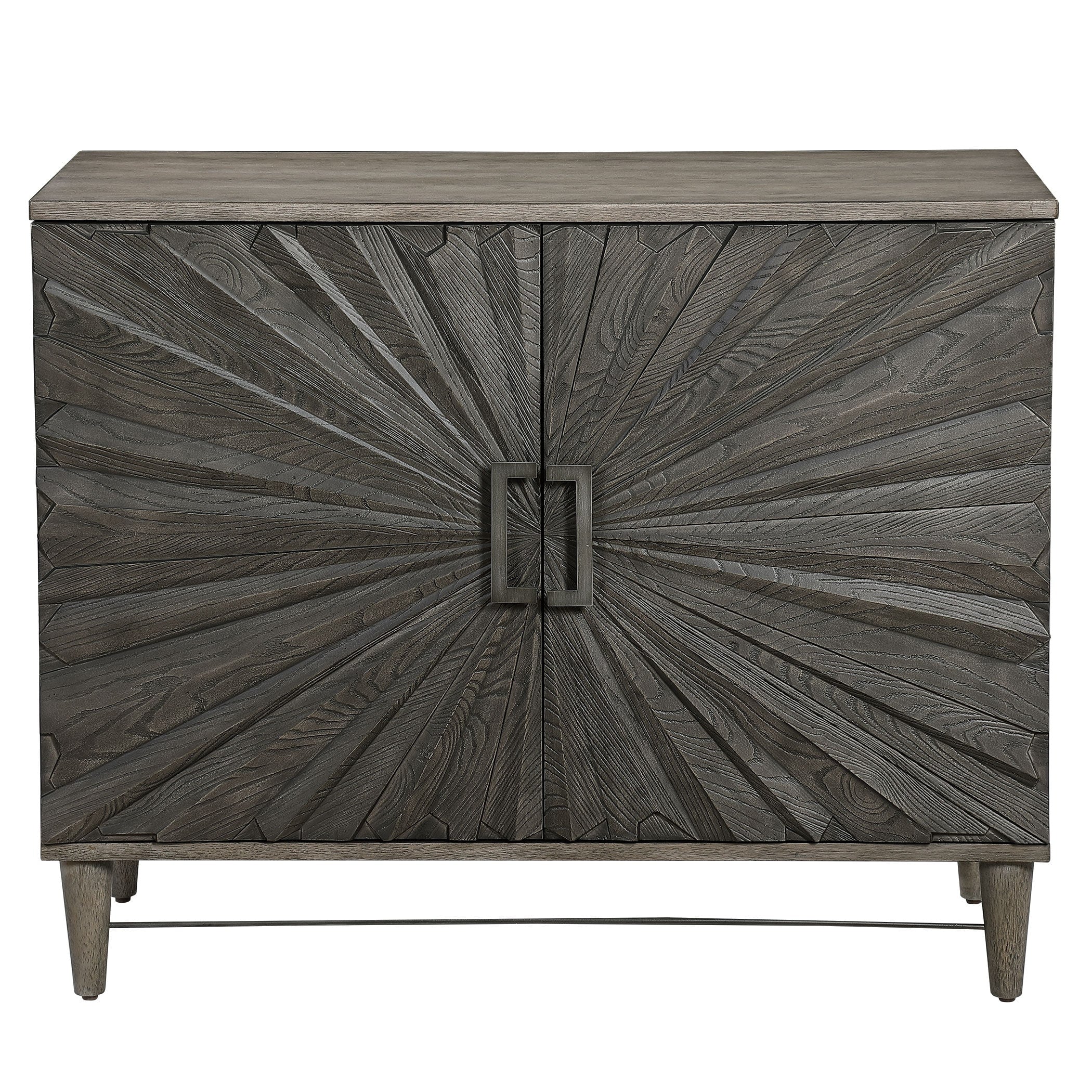Uttermost Shield Grey Oak 2 Door Cabinet