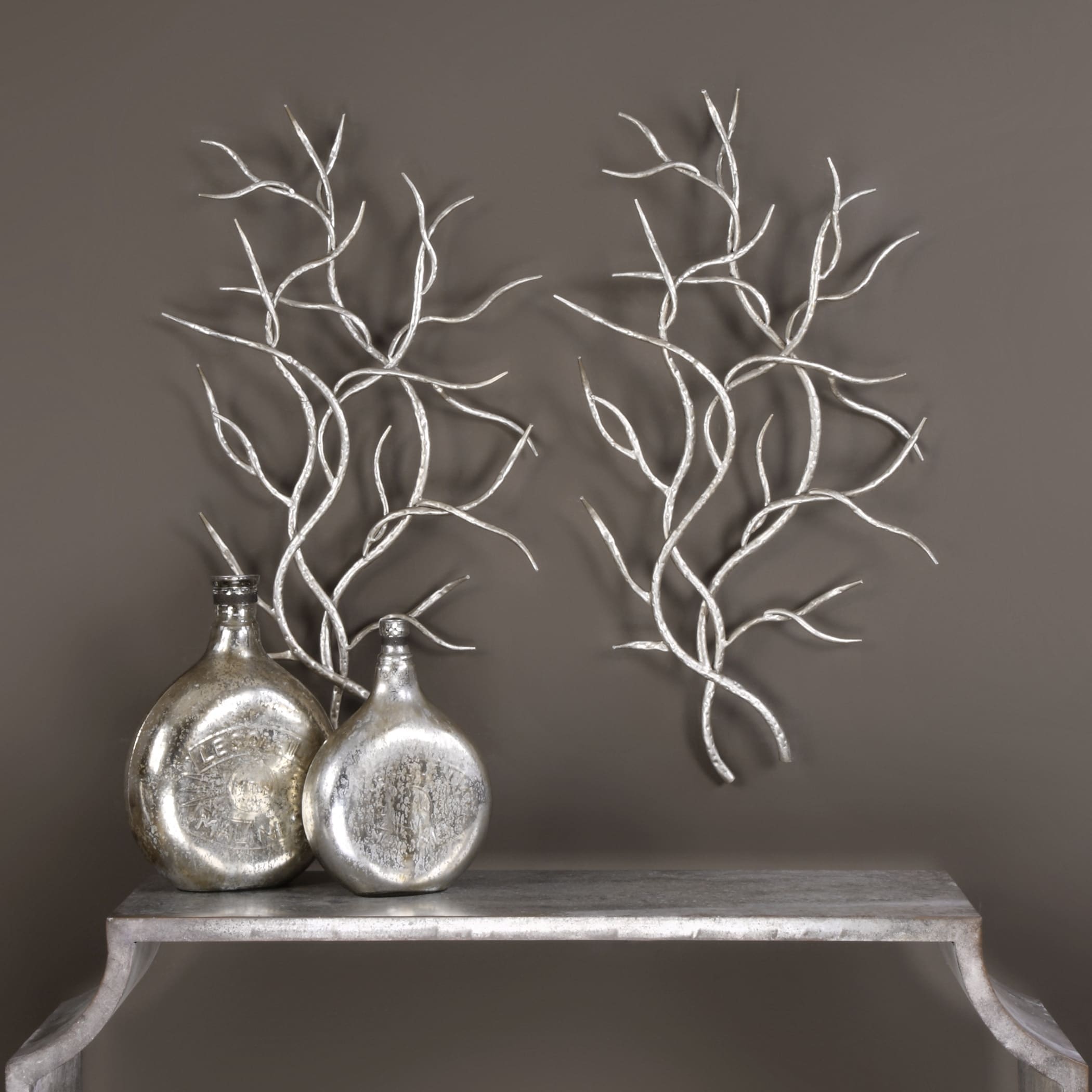 Uttermost Silver Branches Wall Art Set Of 2