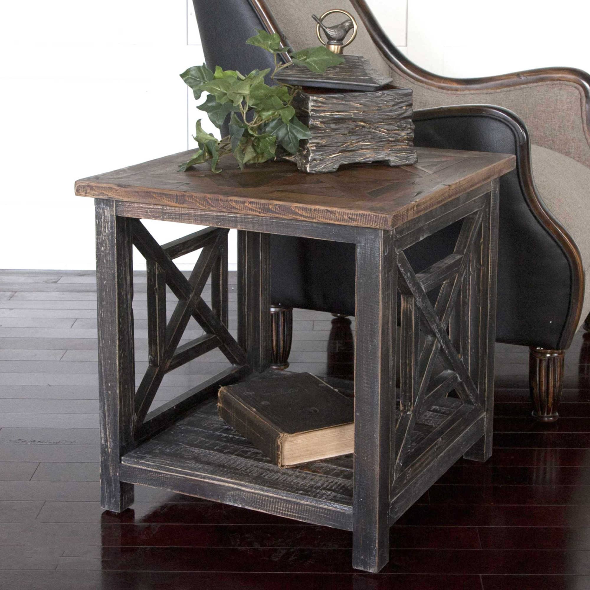 Uttermost 24263 Spiro End Table Natural Wood