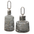 Uttermost Storm Art Glass Bottles Set Of 2