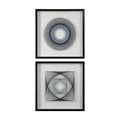 Uttermost String Duet Black Geometric Art Set Of 2 Blue