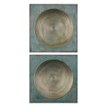 Uttermost Sybil Antique Gold Squares Set Of 2 20 X 20