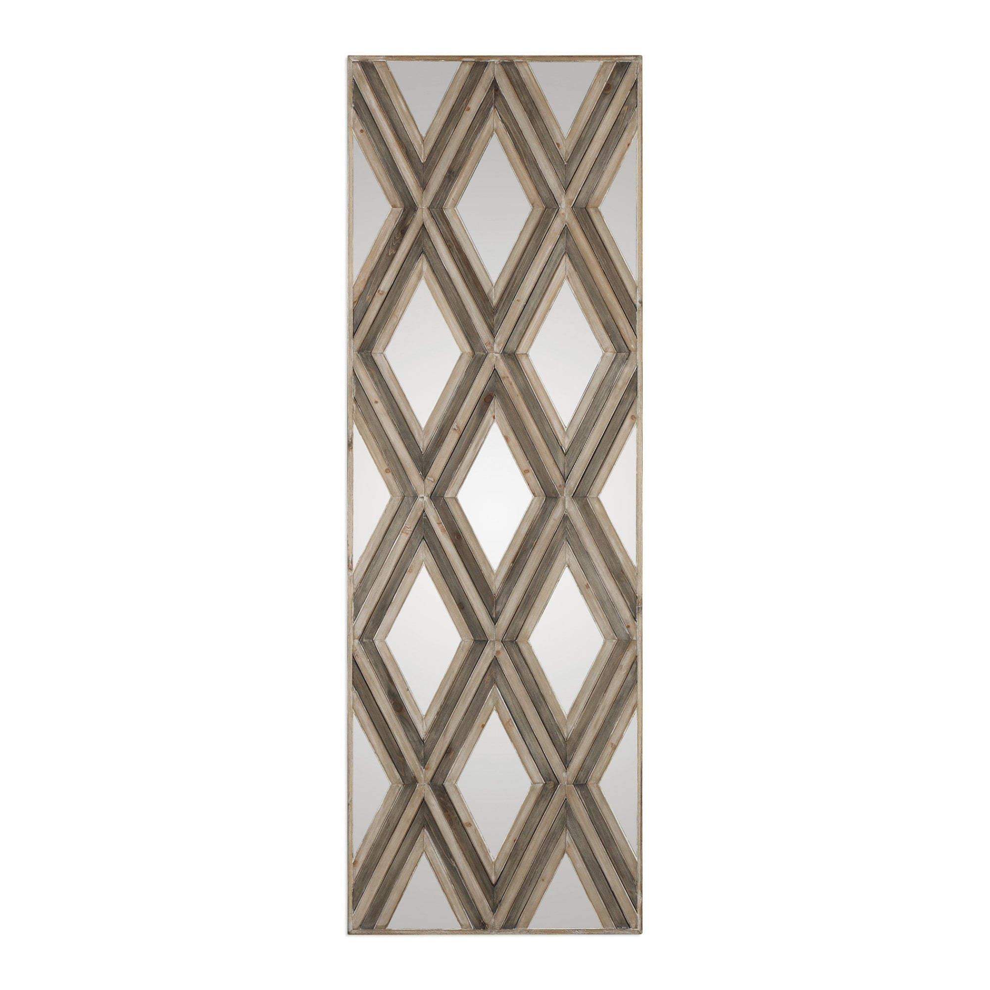 Uttermost 04116 Tahira 24 Inch Wide Rectangular Framed Flat Mirror By Grace Feyo Ivory Gray