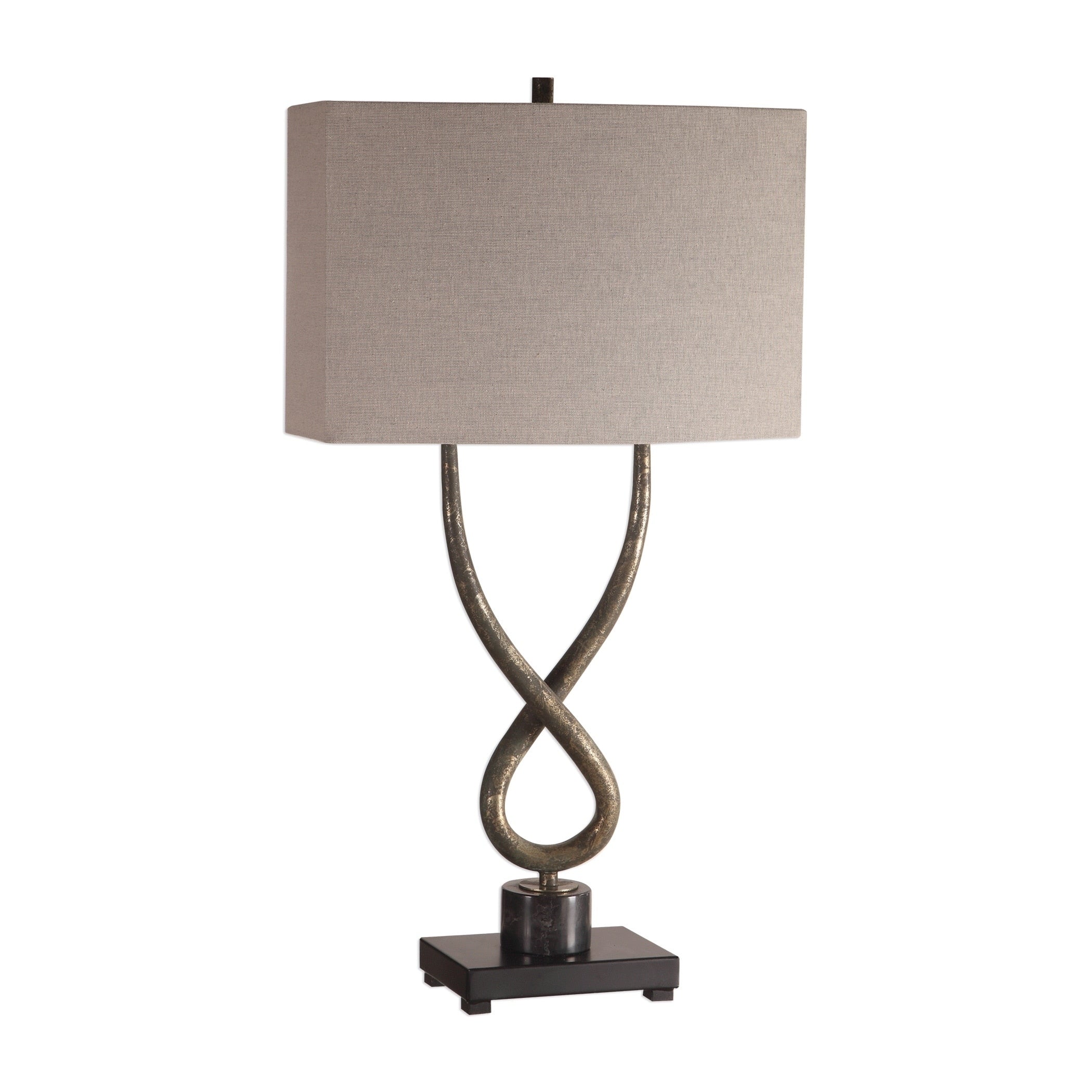 Uttermost Talema Distressed Aged Silver Leaf 1 Light Table Lamp