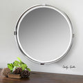 Uttermost Tazlina Brushed Nickel Round Mirror 29.5X29.5X2