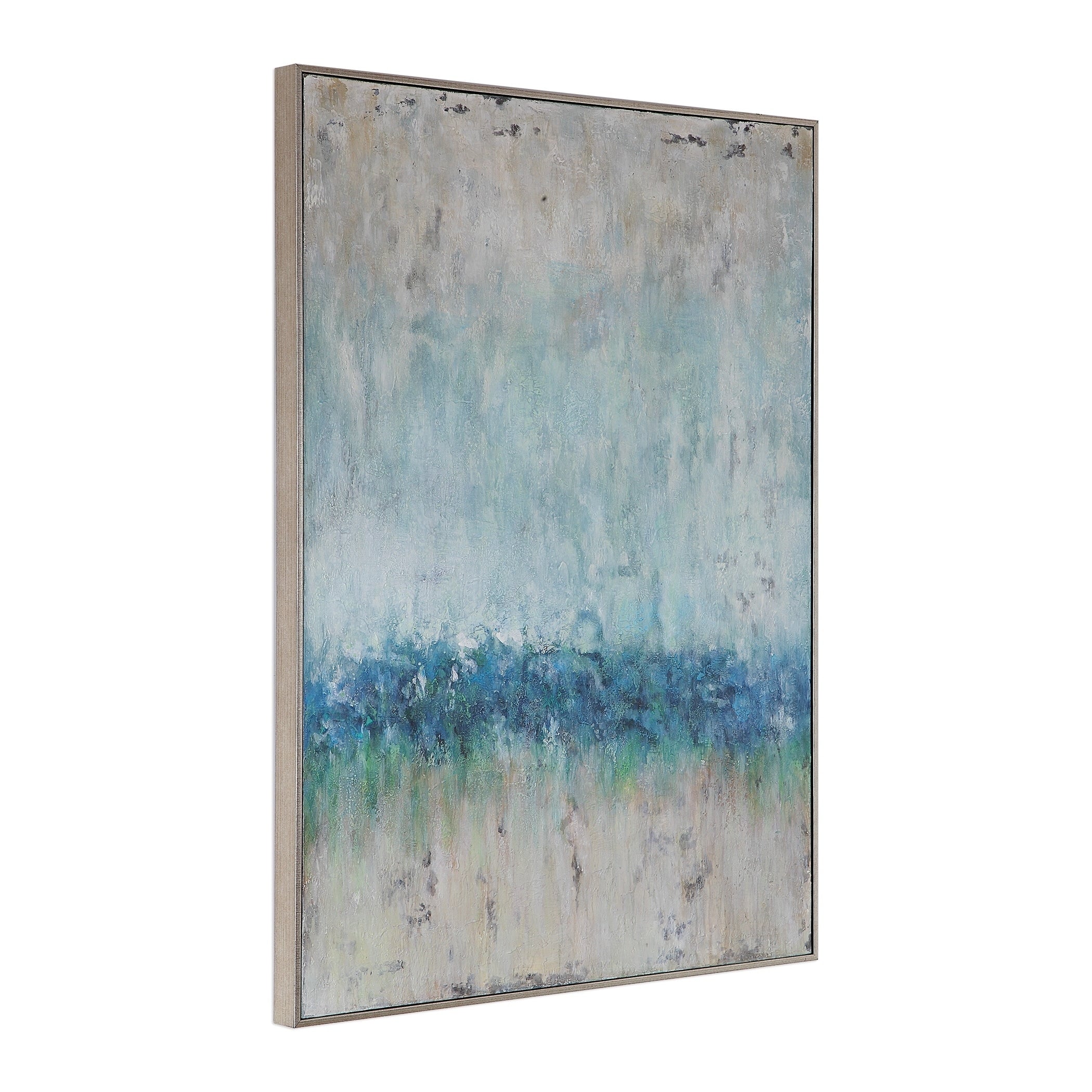 Uttermost Tidal Wave Silver Abstract Art Grey Multi Color