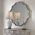 Uttermost 12849 Valentia Antiqued Ornate Form Rectangular Mirror Oxidized Silver