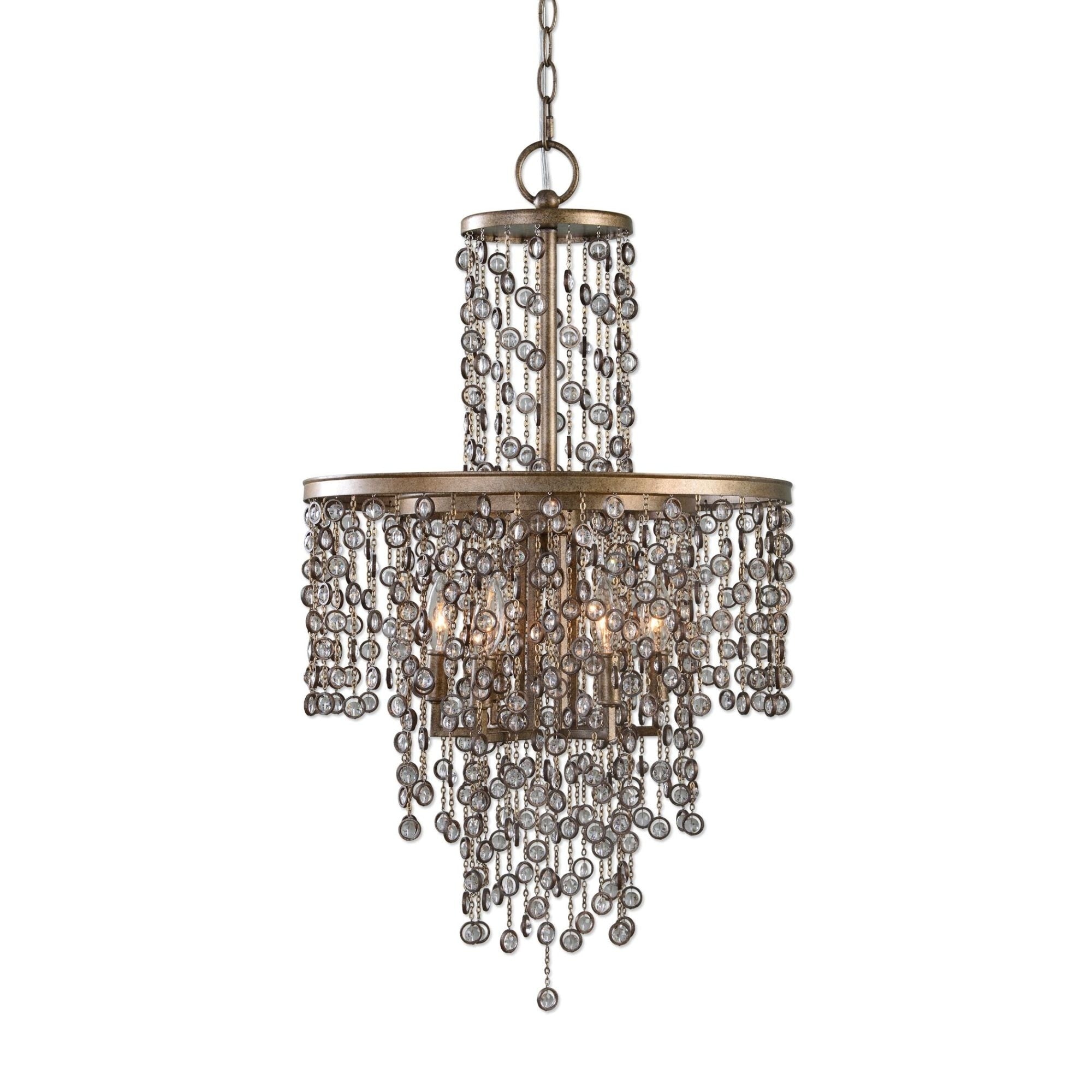 Uttermost Valka 6 Light 19 Wide Chandelier With Crystal Accents