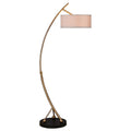 Uttermost Vardar Plated Brushed Brass 2 Light Floor Lamp