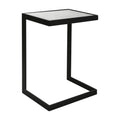 Uttermost Windell Black Iron On Glass Cantilever Side Table