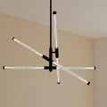 Vaxcel Avalon 3 Light 27 In. Wide Pendant With Frosted White Shade Integrated Led Ceiling Fixture For Dining Table