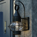 Chatham 1 Light Black Coastal Outdoor Wall Lantern Clear Glass 8 In W X 13.5 In H X 8.5 In D
