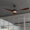 Vaxcel Long Grove 56 In Indoor Rod Mount Contemporary Ceiling Fan Integrated Led Light Kit And Remote Control Dc Motor
