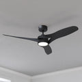 Vaxcel Winnetka 52 In. Black Indoor Ceiling Fan With Black Blades Integrated Led Light Kit Remote Control Dc Motor