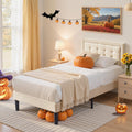 Vecelo Adjustable Headboard Soft Bed Queen Full Twin Brown
