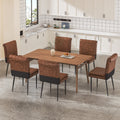 Vecelo Foldable Dining Chair Set 2 4 6 Pack Pu Leather Space Saving Chairs With Metal Legs Waterproof Kitchen Living Room Chairs