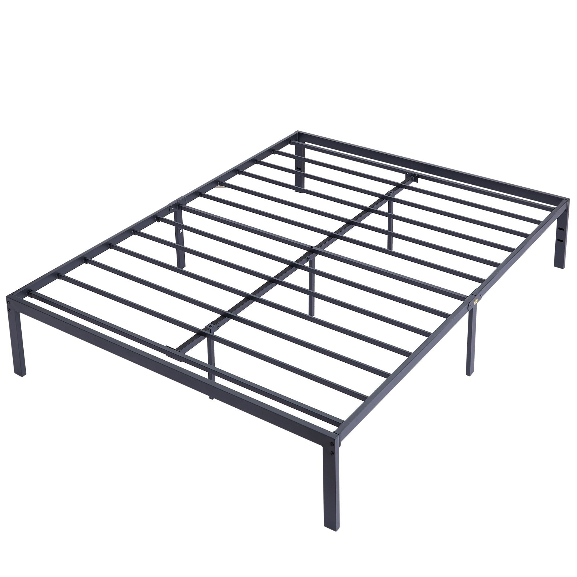 Vecelo Kids Bed Frames Queen Size Metal Bed Frames Mattress Foundation