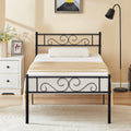 Vecelo Twin Size Premium Modern Platform Bed With Headboard And Footboard