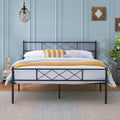 Vecelo Premium Metal Bed Frames Slat Support Platform Beds With Headboard And Footboard
