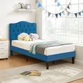 Vecelo Upholstered Bed Frame With Tufted Headboard Twin Full Queen