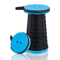 Vecelo Portable Telescoping Stool Lightweight Adjustable Height Folding Stool For Camping Fishing Indoor Outdoor Plastic Seat