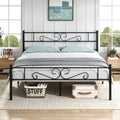 Vecelo Twin Full Queen Easy Set Up Premium Metal Bed Frame Platform With Headboard And Footboard