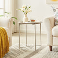 Vecelo Round Table End Table Gry Set Of 1 Set Of 2