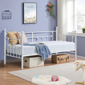 Produced By Vecelo White Steel Twin Size Platform Bed