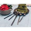 Vibhsa Black Stainless Steel Flatware Set Of 20 Pieces.