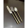 Vibhsa Golden Dinner Knives Dinner Forks Teaspoons 36 Pieces Set