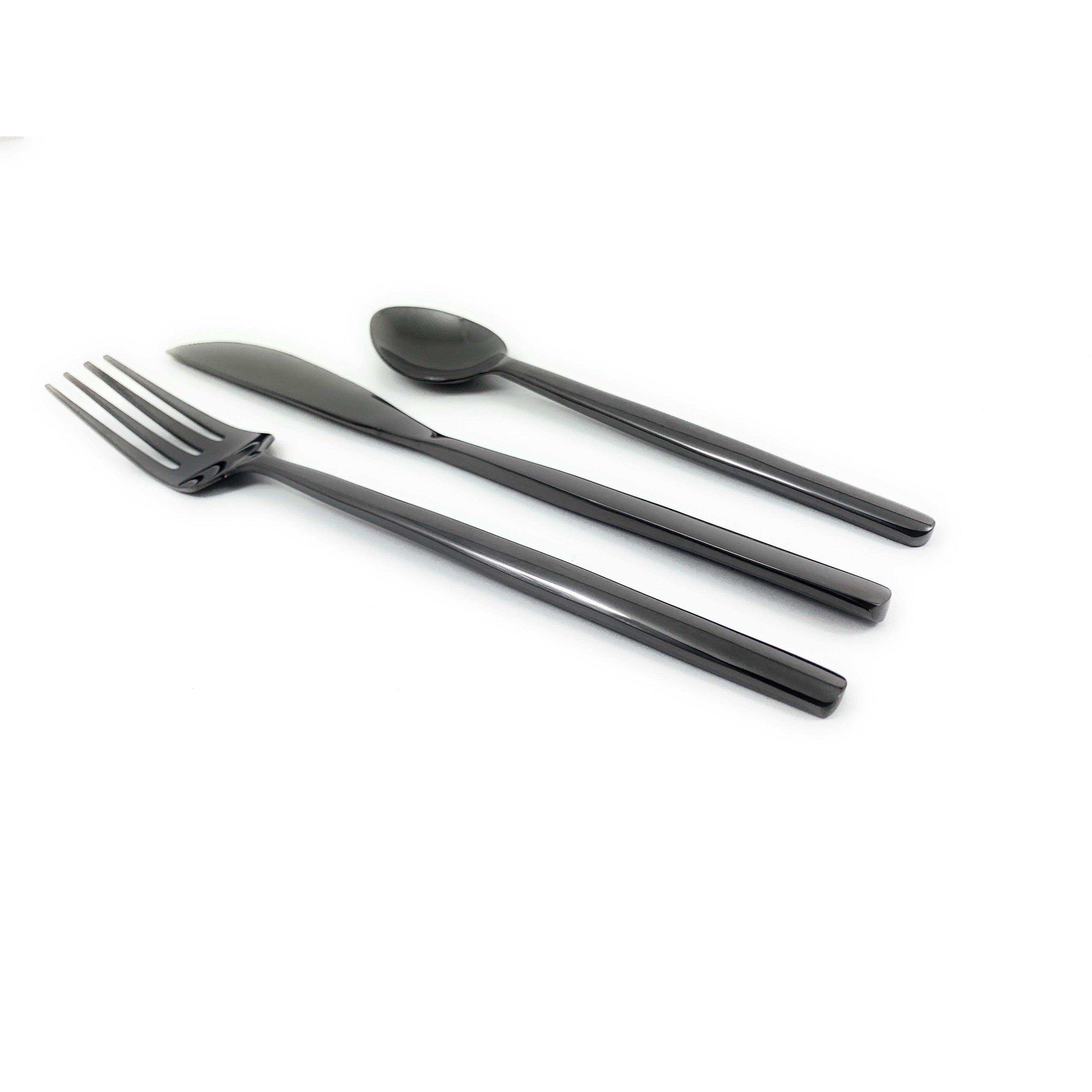 Vibhsa Stainless Steel Flatware 18 Piece Set Dinner Knives Dinner Forks Teaspoons