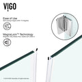Vigo 36 X 36 Clearglass Neo Angle Frosted Polished Brass Right Shower Enclosure 36 X 36