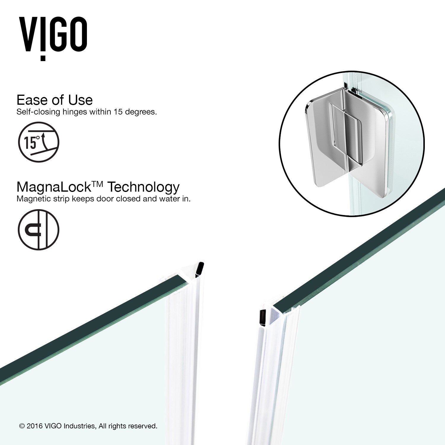 Vigo 36 X 36 Clearglass Neo Angle Frosted Polished Brass Right Shower Enclosure 36 X 36