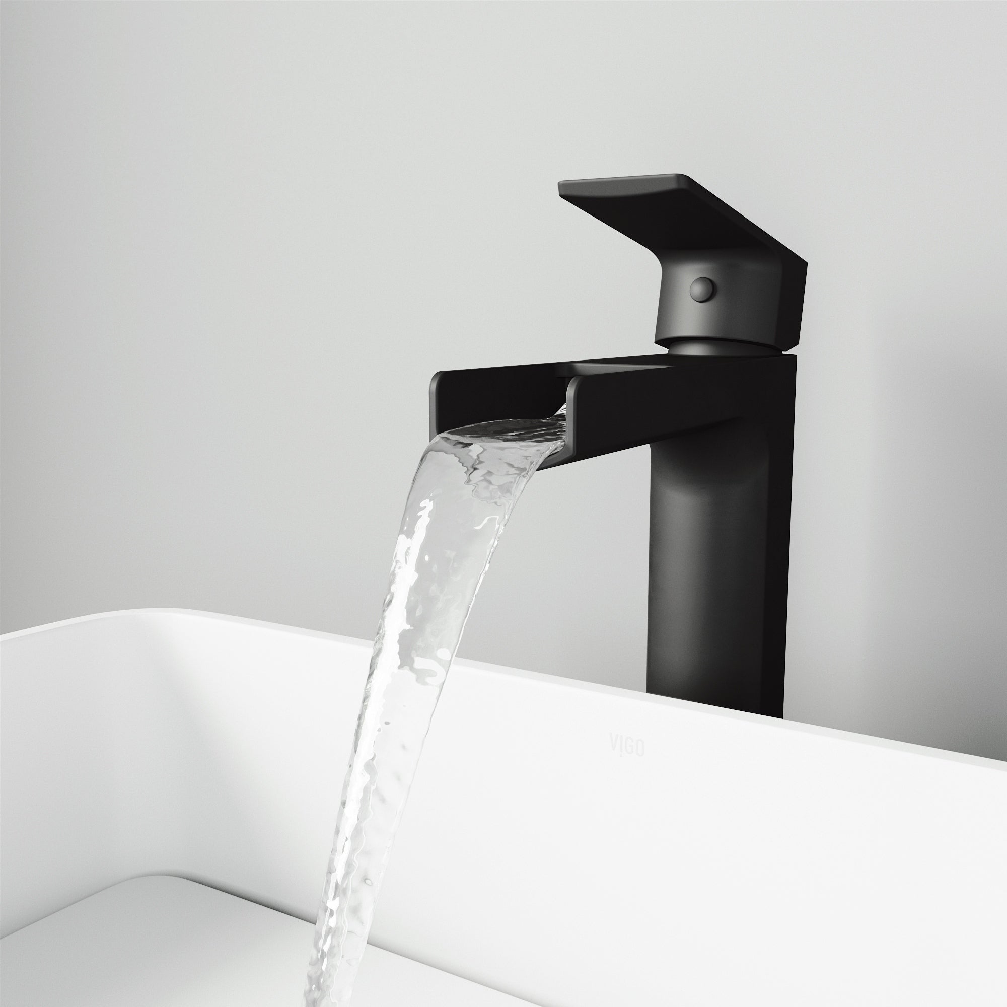Vigo Amada Matte Black Vessel Bathroom Faucet