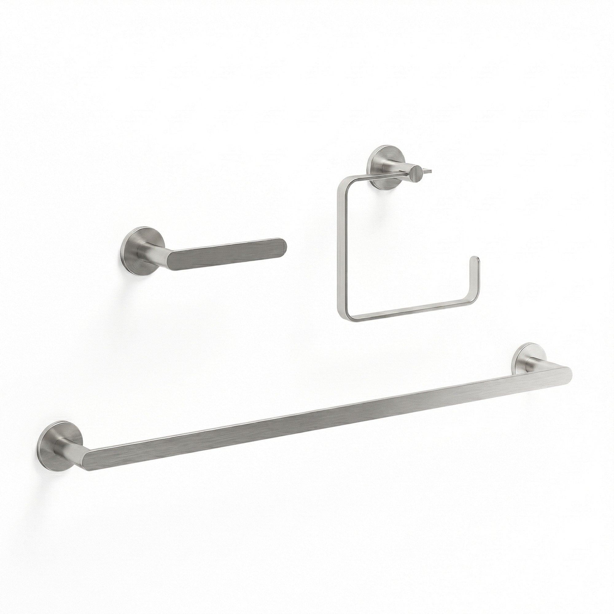 Vigo Arden 3 Piece Bathroom Hardware Accessory Set With 24 In. Towel Bar Toilet Paper Holder Hand Towel Holder