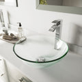 Vigo Crystalline Glass Vessel Bathroom Sink And Duris Faucet Set