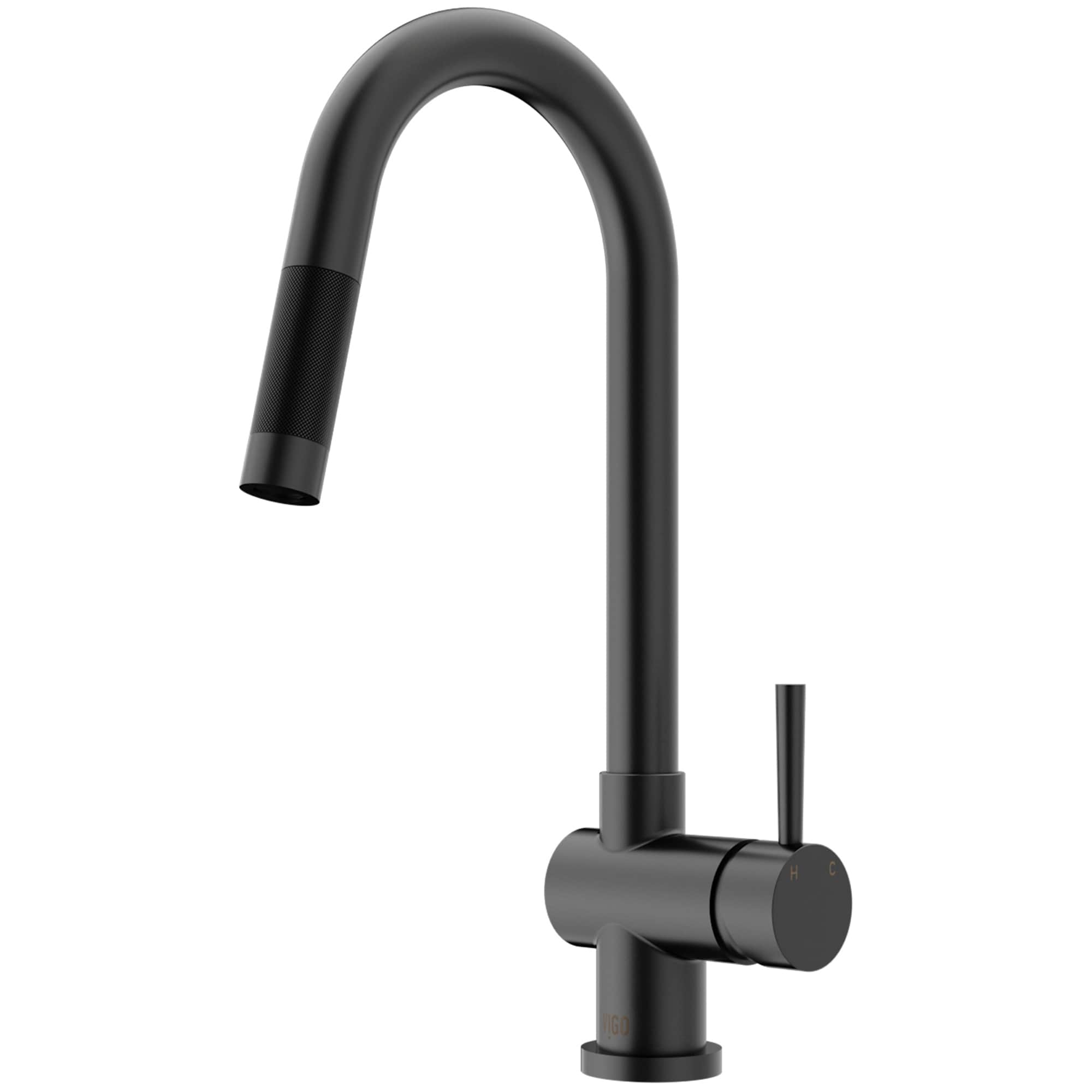 Vigo Gramercy Matte Black Pull Down Kitchen Faucet