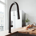 Vigo Greenwich Matte Black Pull Down Spray Kitchen Faucet