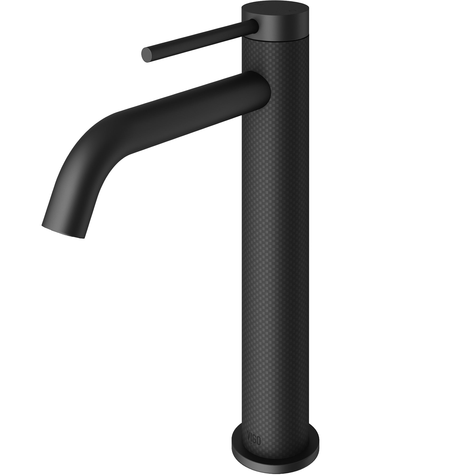 Vigo Lexington Single Hole Cfiber Vessel Bathroom Faucet In Matte Black