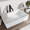 Vigo Magnolia Matte Stonetm Vessel Bathroom Sink And Lexington Cfiber Vessel Bathroom Faucet In Matte Black