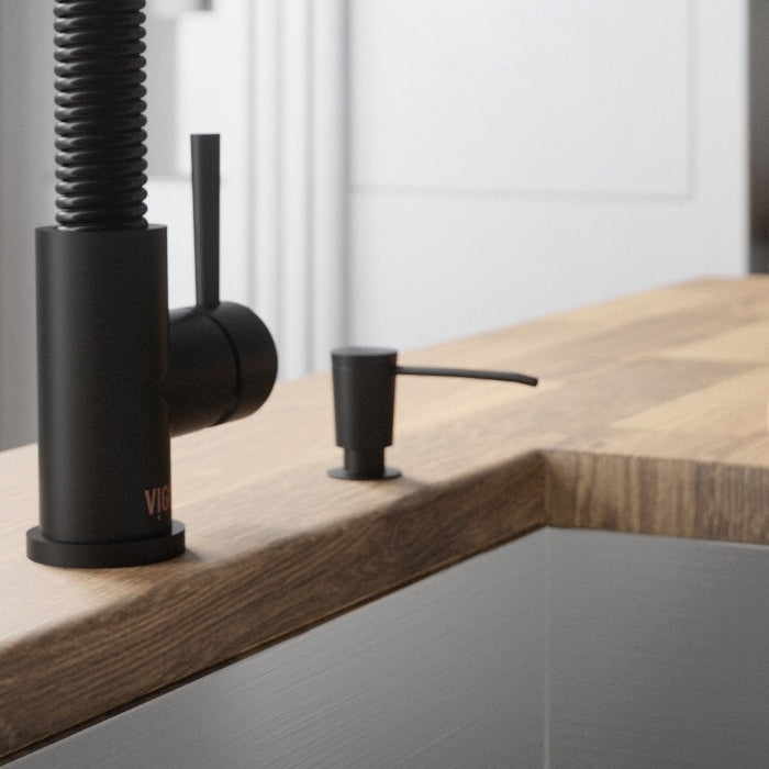 Vigo Matte Black Kitchen Soap Dispenser