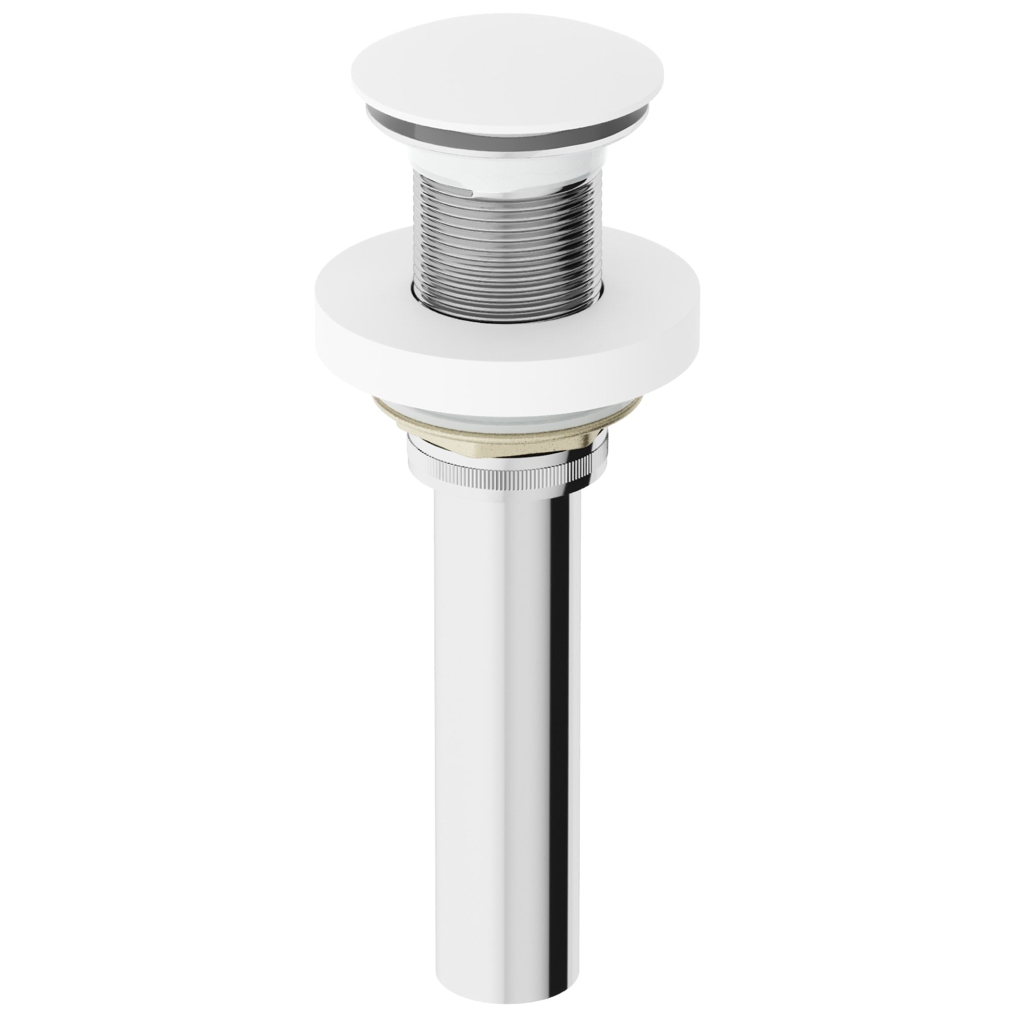 Vigo Matte White Vessel Bathroom Sink Pop Up Drain And Mounting Ring