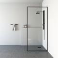 Vigo Meridian Clear 34 Inch Fixed Glass Shower Screen