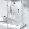 Vigo Frameless Clear Glass Shower Enclosure With Left Base 36 X 48