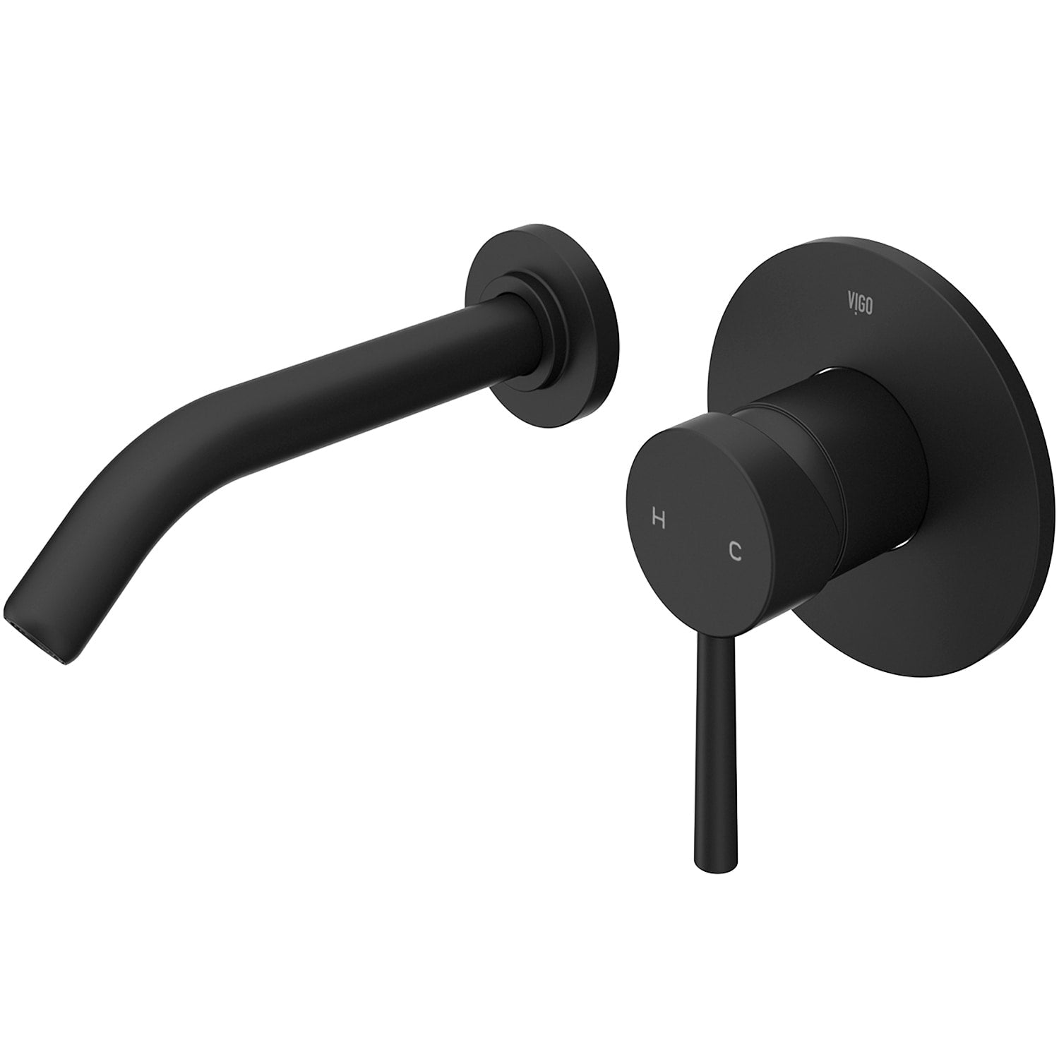 Vigo Olus Matte Black Wall Mount Bathroom Faucet