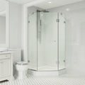 Vigo 38 X 38 Frameless Neo Angle Clear Shower Enclosure And White Base