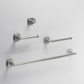 Vigo Satro 4 Piece Bathroom Hardware Accessory Set With 24 In. Towel Bar Toilet Paper Holder Hand Towel Holder Hook