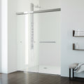 Vigo Satro E Class 52 To 60 In. W X 74 In. H Semi Frameless Double Sliding Shower Door With Clear Tempered Glass