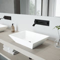 Vigo Vinca Vessel Bathroom Sink Set With Titus Wall Mount Faucet